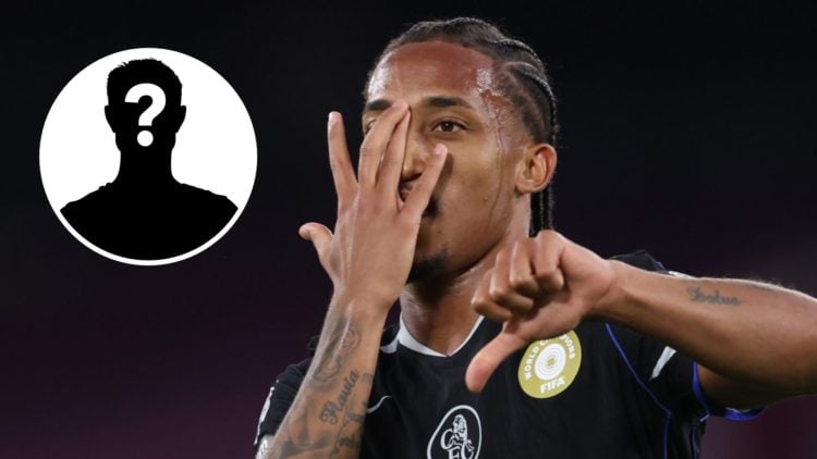 Joao Pedro of Chelsea celebrates after scoring a goal to make it 1-1 during the Premier League match between West Ham United and Chelsea at London ...