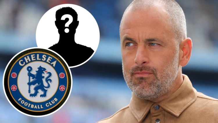 Joe Cole, Chelsea badge (inset, bottom), mystery player (inset, top)