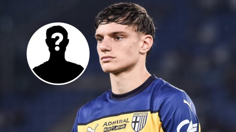 Giovanni Leoni of Parma Calcio before the Serie A match between SS Lazio and Parma, mystery figure inset