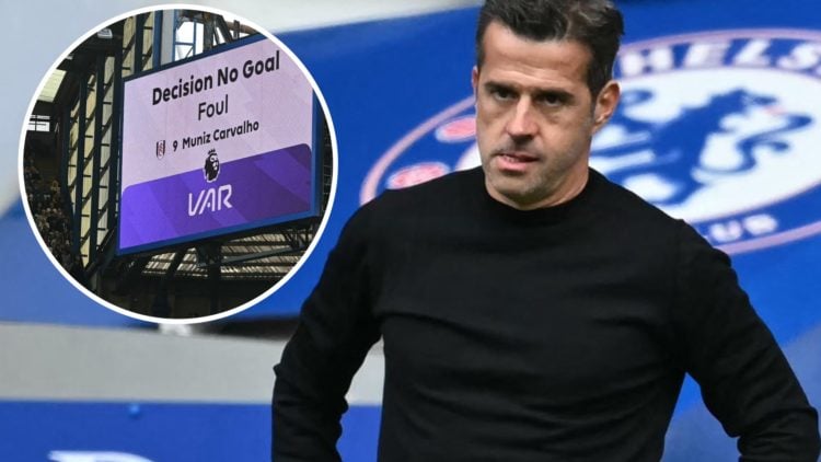 Marco Silva, VAR stadium message (inset)