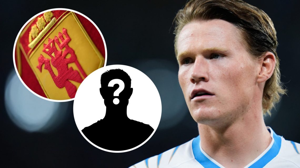 Scott McTominay of Napoli (RIGHT) with a Man United badge and a mystery player overlay