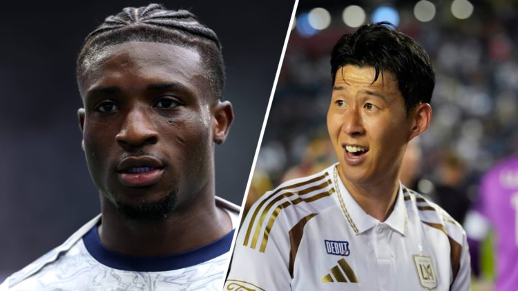 Split image of Mohammed Kudus and Heung-min Son