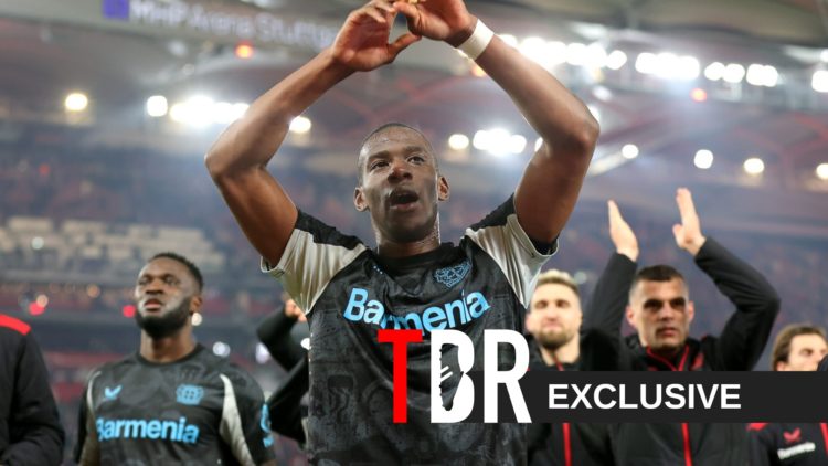 Nordi Mukiele of Bayer 04 Leverkusen celebrates the victory after the Bundesliga match between VfB Stuttgart and Bayer 04 Leverkusen at MHPArena (C...