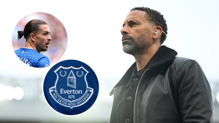 Rio Ferdinand looks on during the UEFA Europa League 2024/25 Quarter Final Second Leg match between Manchester United and Olympique Lyonnais at Old...
