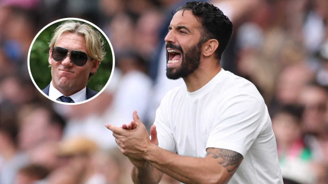Manchester United head coach / manager Ruben Amorim during the Premier League match between Fulham and Manchester United at Craven Cottage (Right) ...