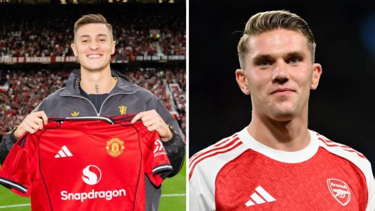 Benjamin Sesko and Viktor Gyokeres split image