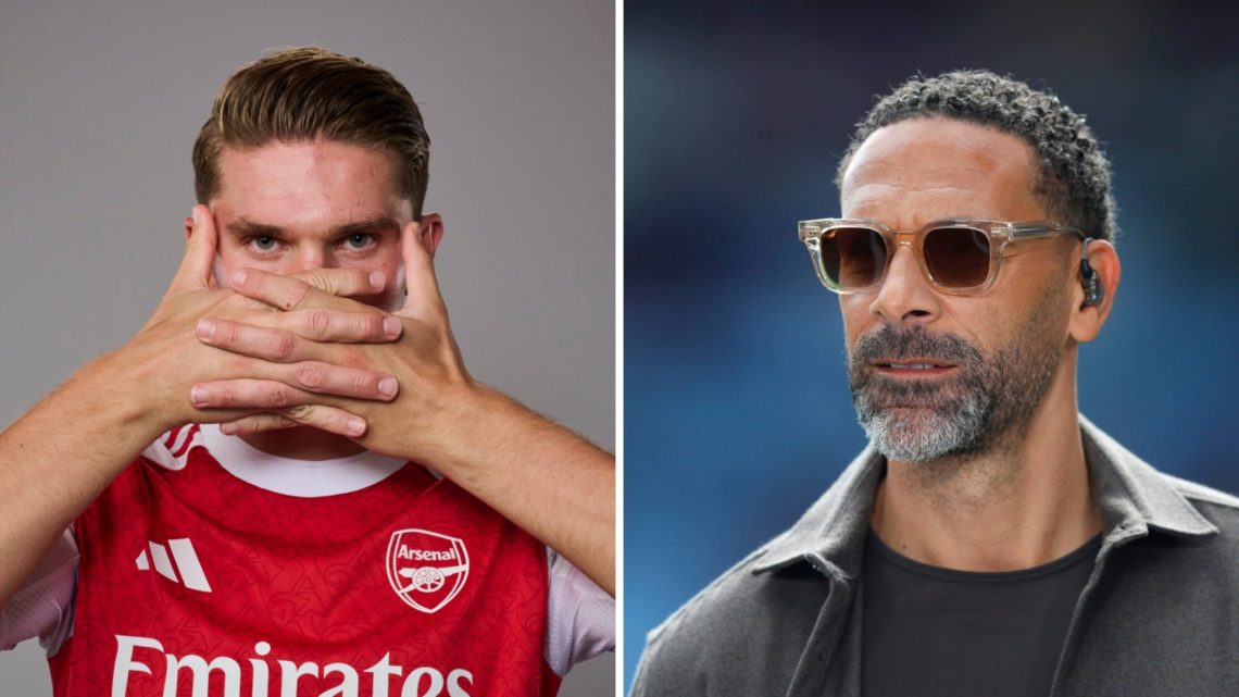 Split image of Viktor Gyokeres and Rio Ferdinand