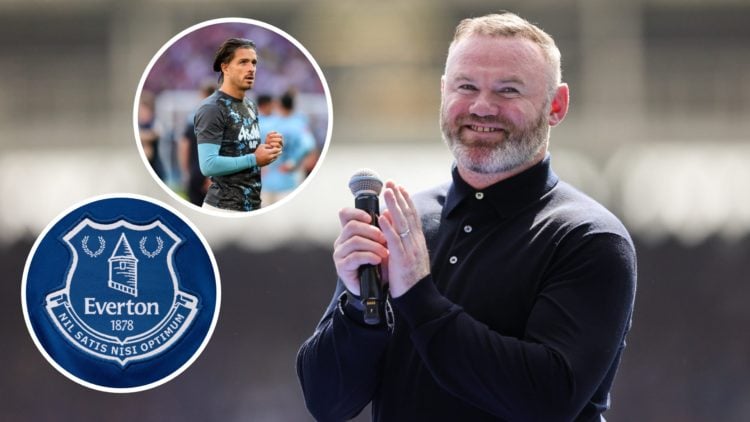 Former Everton striker Wayne Rooney applauds the fans after the Premier League match between Everton and Southampton at Goodison Park (Right) Jack ...