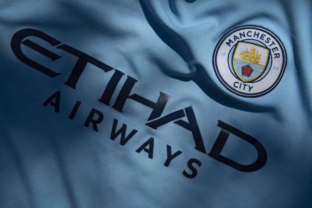 Manchester City Club Crest and Etihad Airways