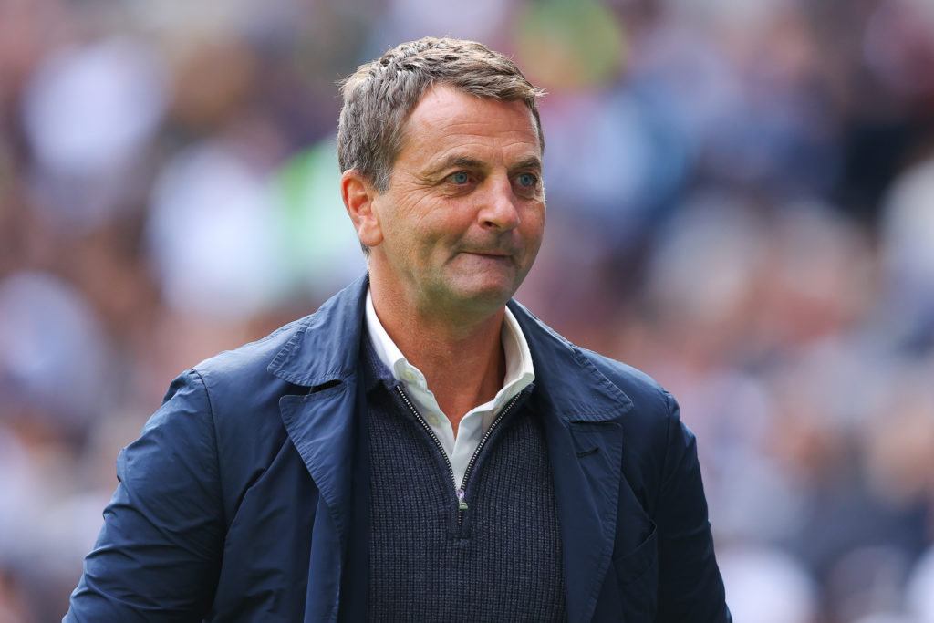 Sky Sports pundit Tim Sherwood is pictured during Tottenham's Premier League match against Arsenal