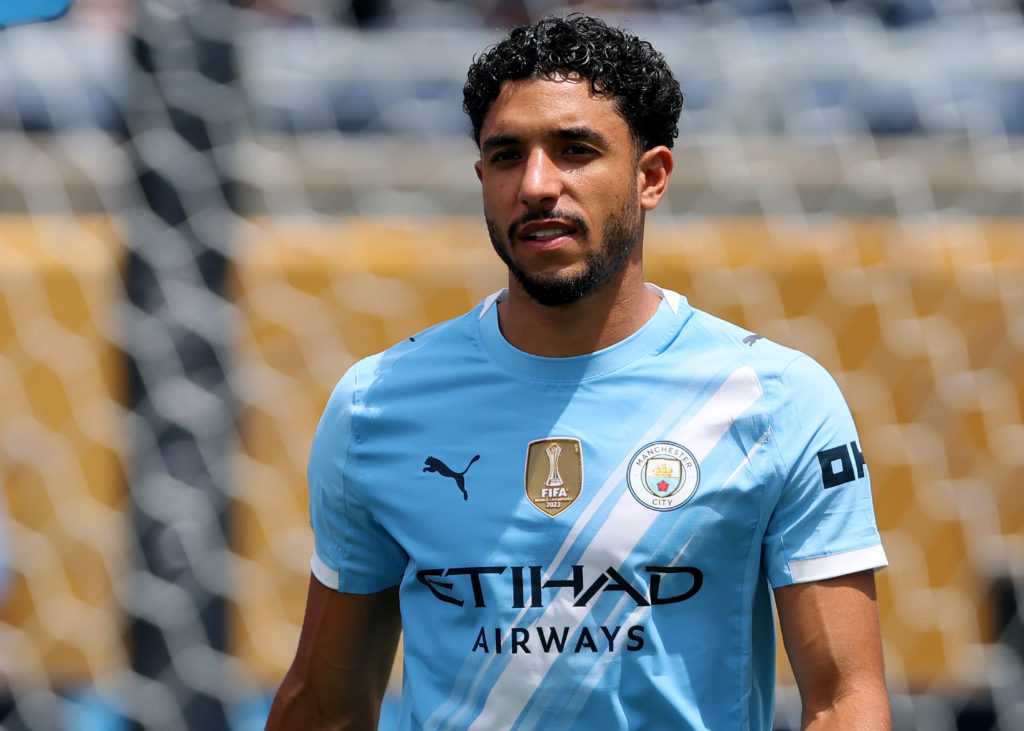 Omar Marmoush in action for Manchester City during the FIFA Club World Cup