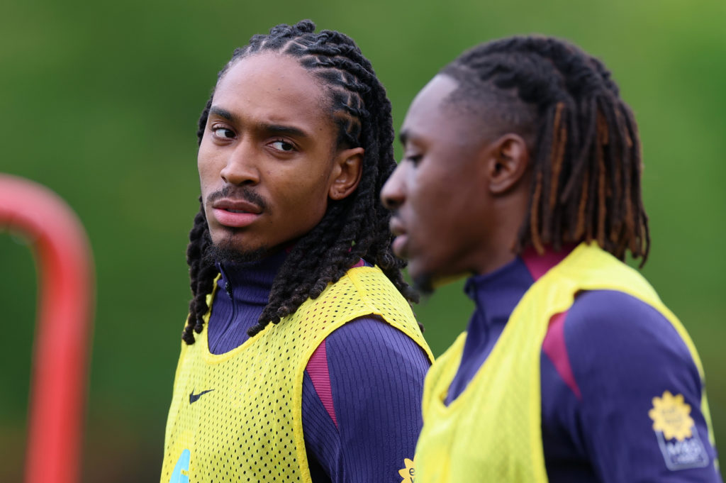 Tottenham defender Djed Spence and Eberechi Eze on England Men's Camp