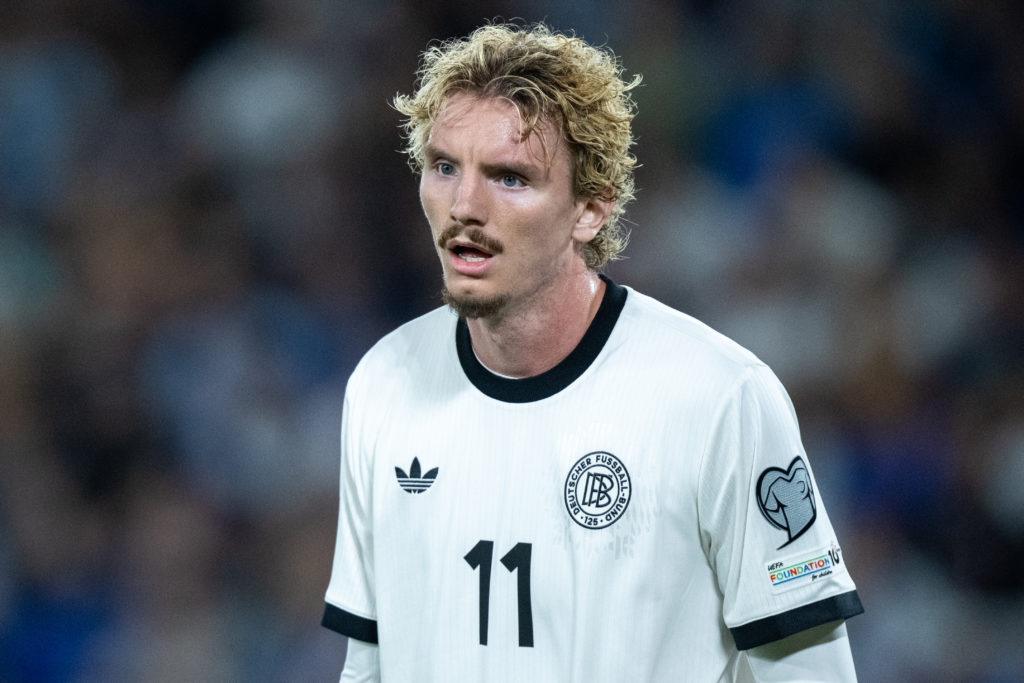 Nick Woltemade of Germany during the FIFA World Cup 2026 qualifier match between Slovakia and Germany at Narodny futbalovy stadion.