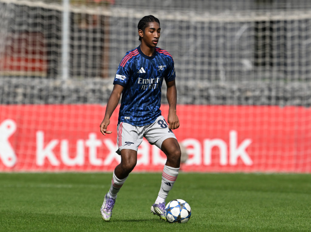 Marli Salmon in action for the Arsenal under-19s in the UEFA Youth League
