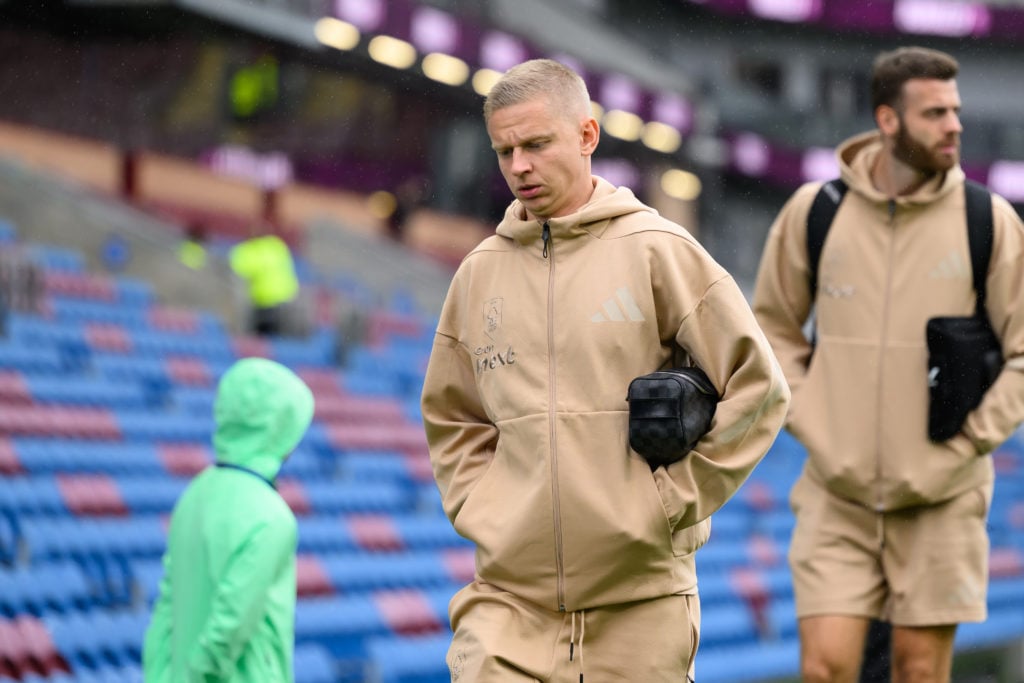 Oleksandr Zinchenko looks on before Nottingham Forest's match with Burnley