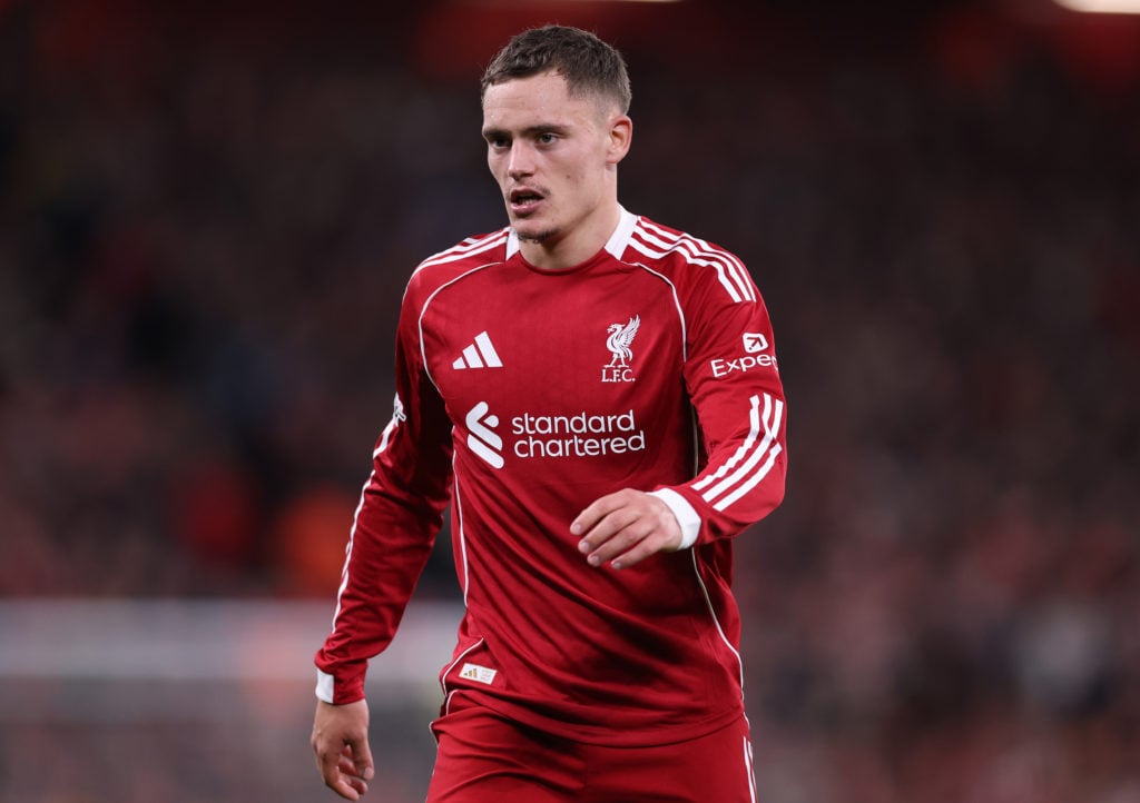 Florian Wirtz in action for Liverpool during their victory against Atletico Madrid in the Champions League