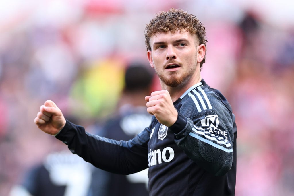 Harvey Elliott celebrates during Sunderland v Aston Villa