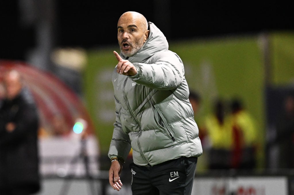 Chelsea boss Enzo Maresca gestures on the touchline during the Carabao Cup victory against Lincoln City