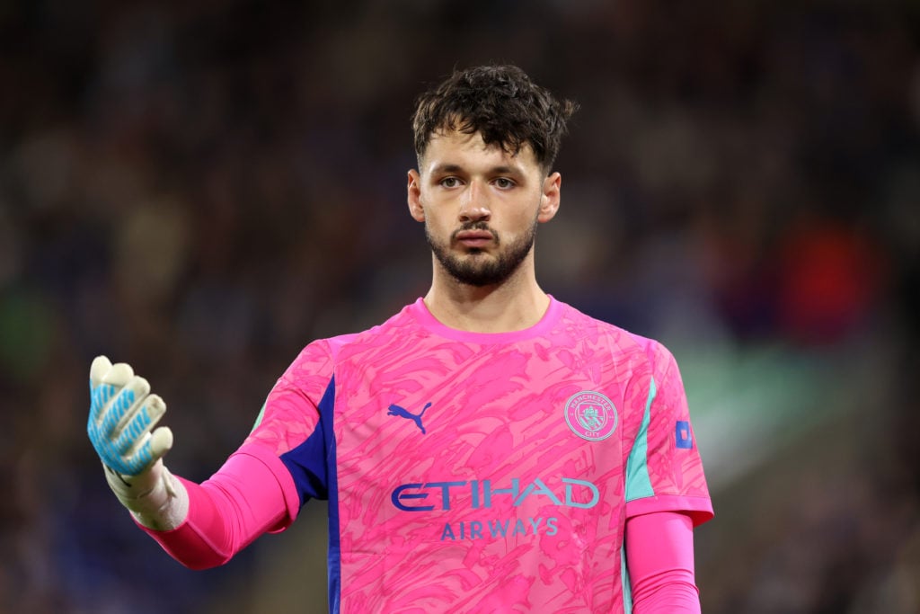 James Trafford gestures during Huddersfield Town vs Manchester City