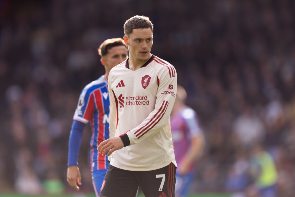 Florian Wirtz looks on during Liverpool's Premier League defeat against Crystal Palace at Selhurst Park