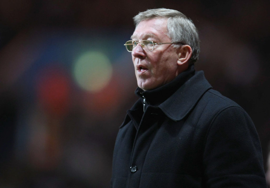 Sir Alex Ferguson looks on during Manchester United's clash with Aston Villa in the FA Cup