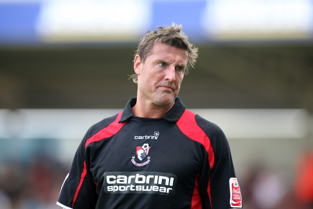 Steve Fletcher reacts during Bournemouth vs Northampton in League Two