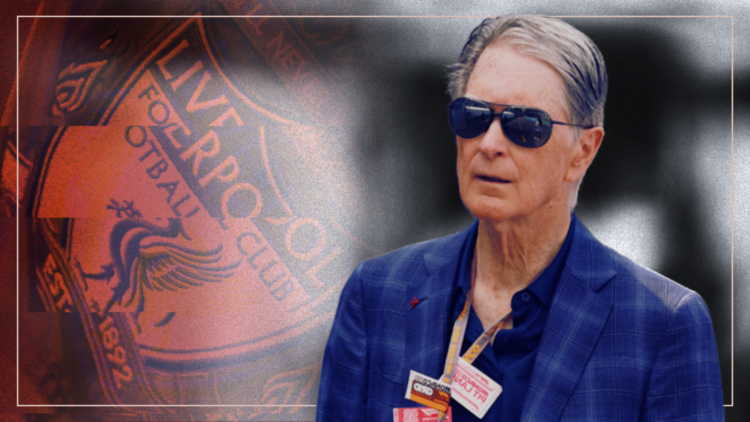 Split image of John Henry and the Liverpool badge