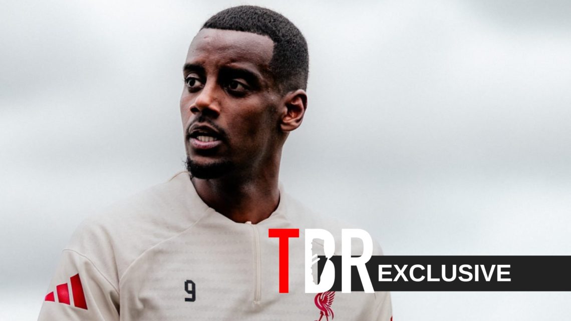 Alexander Isak of Liverpool during a training session at AXA Training Centre.