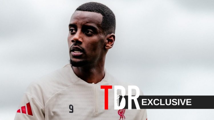Alexander Isak of Liverpool during a training session at AXA Training Centre.