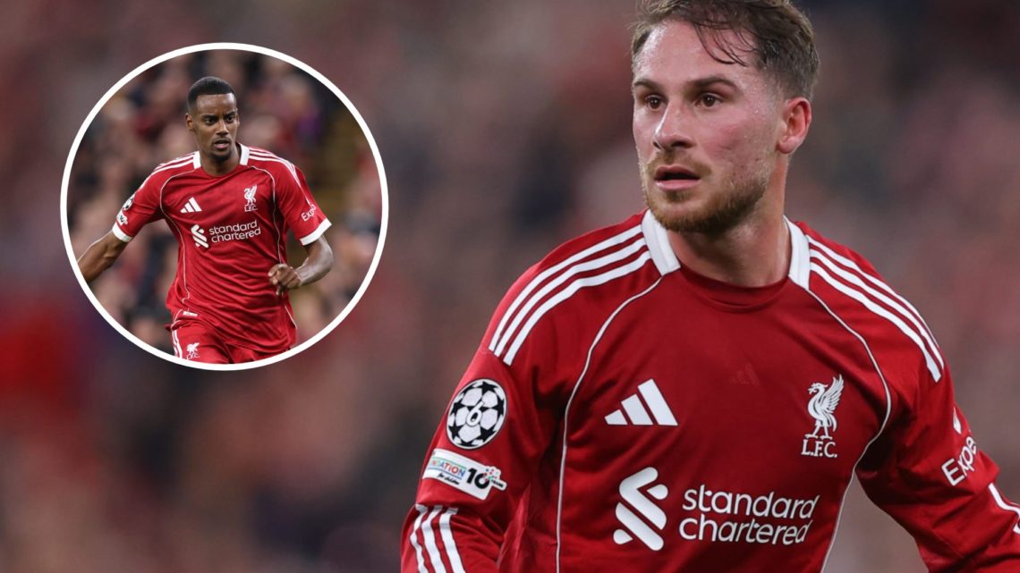 Alexis Mac Allister of Liverpool during the UEFA Champions League 2025/26 League Phase MD1 match between Liverpool FC and Atletico de Madrid at Anf...