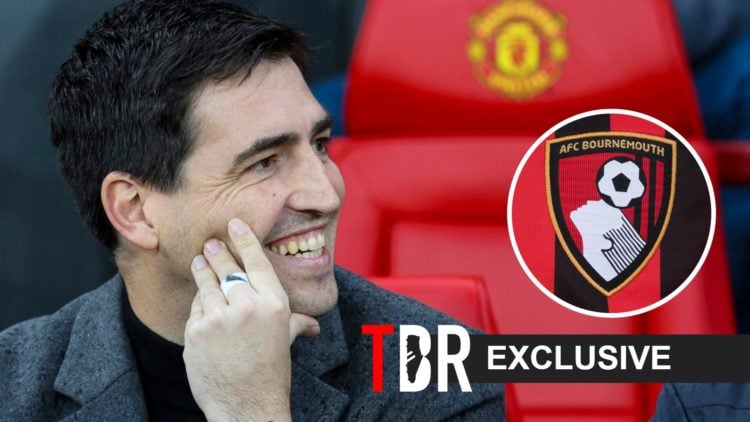Andoni Iraola, Bournemouth badge (inset)