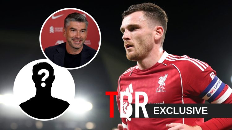 Andrew Robertson of Liverpool during the Carabao Cup Third Round match between Liverpool and Southampton at Anfield (Right) Richard Hughes sporting...