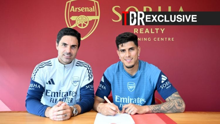 Arsenal Unveil New Signing Piero Hincapie, TBR logo and exclusive label inset