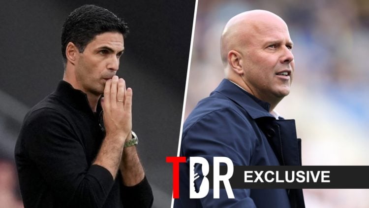 Arsenal boss Mikel Arteta alongside Liverpool manager Arne Slot.