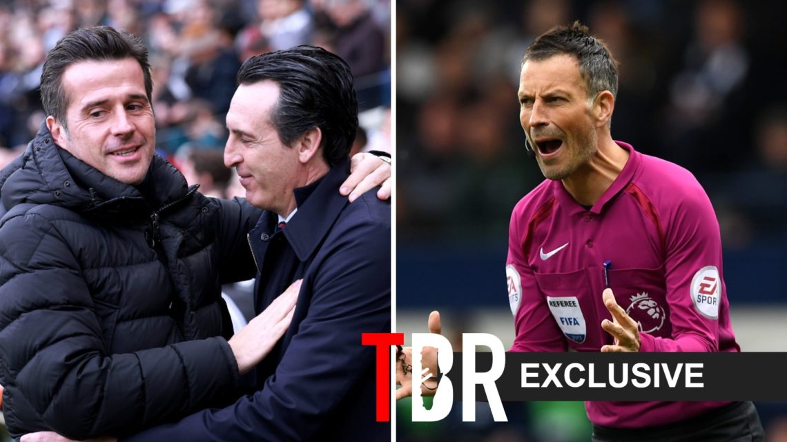 Mark Clattenburg split image with Marco Silva and Unai Emery