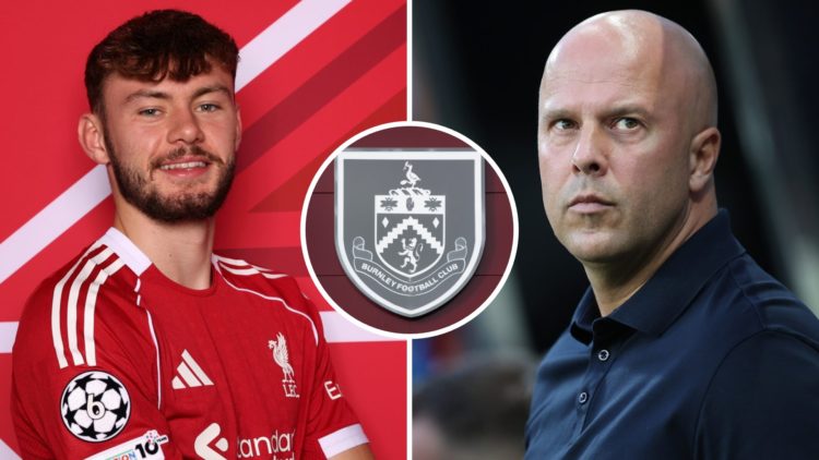 Conor Bradley of Liverpool FC poses for a portrait during the official UEFA Champions League 2025/26 portrait session (Left) Liverpool manager Arne...