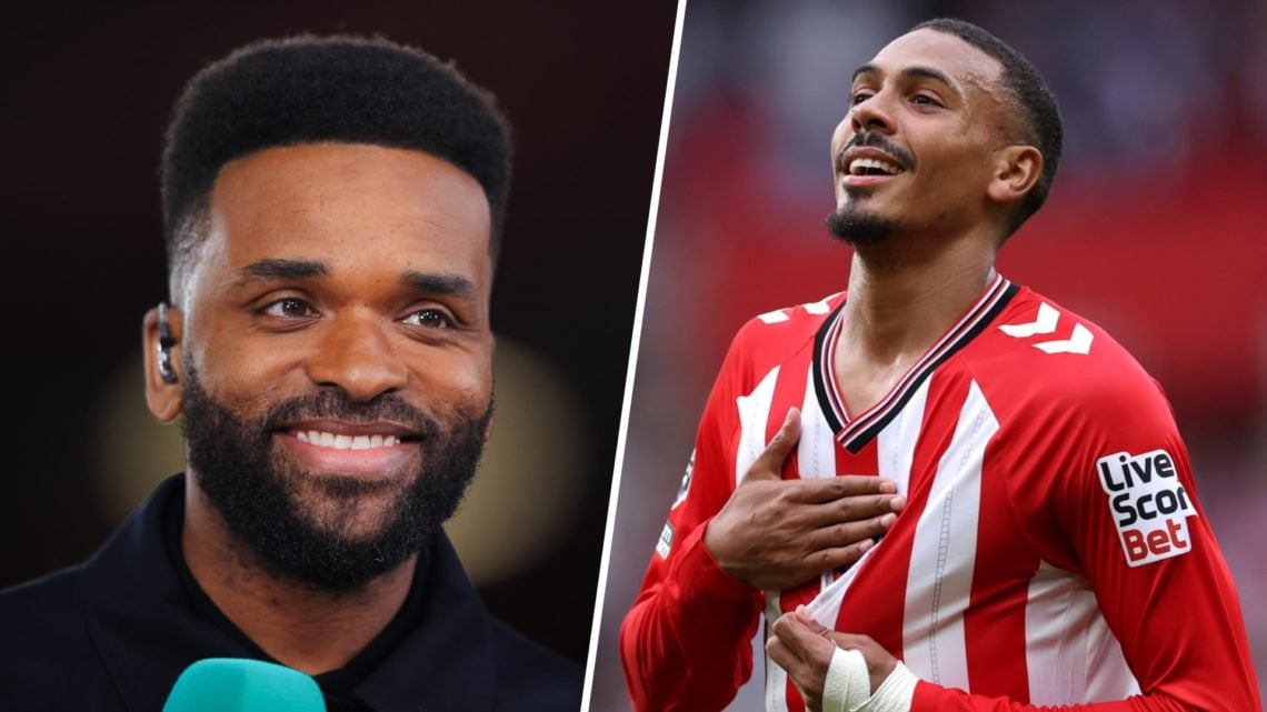 ITV Sport pundit Darren Bent during the Emirates FA Cup Fifth Round match between Nottingham Forest and Ipswich Town at City Ground (Left) Wilson I...