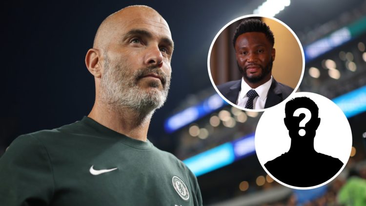 Enzo Maresca, Head Coach of Chelsea FC, looks on prior to the FIFA Club World Cup 2025 quarter final match between SE Palmeiras and Chelsea FC at L...