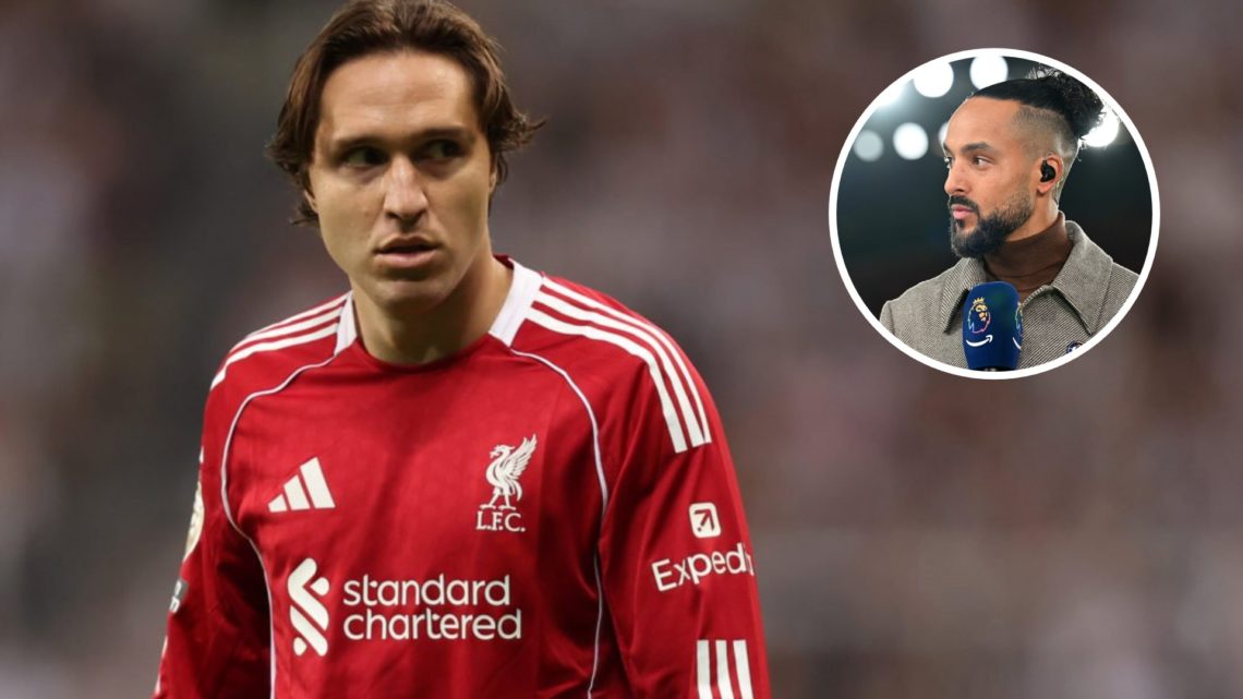 Federico Chiesa of Liverpool during the Premier League match between Newcastle United and Liverpool at St James' Park (Left) Ex Arsenal player Theo...