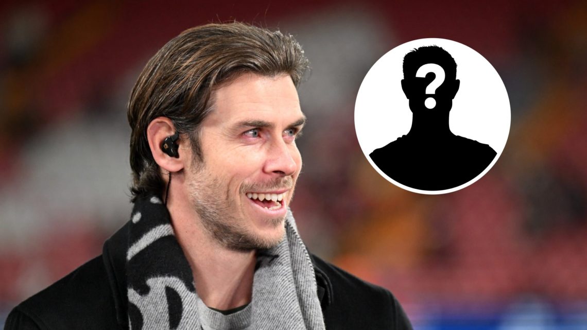 Gareth Bale looks on before Liverpool FC v Real Madrid C.F. Inset, a mystery player icon