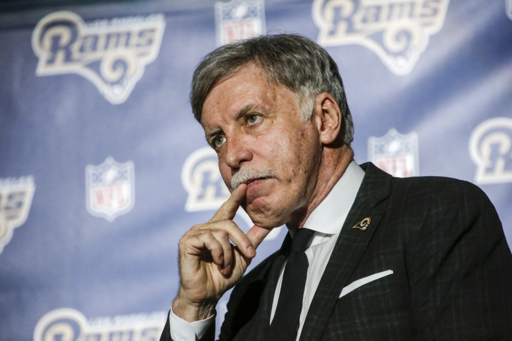 Arsenal owner Stan Kroenke looks on