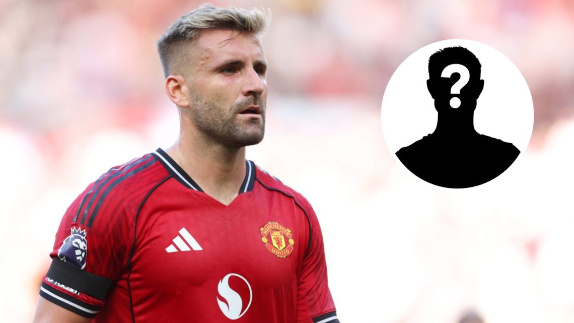 Luke Shaw of Manchester United during the Premier League match between Manchester United and Arsenal at Old Trafford (Left) Mystery (Right).