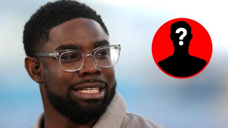 An image of Micah Richards alongside a mystery player inset