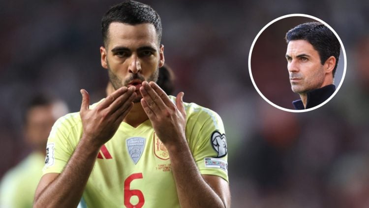 Mikel Merino of Spain celebrates scoring his team's fifth goal during the FIFA World Cup 2026 qualifier match between Turkiye and Spain at Konya Me...