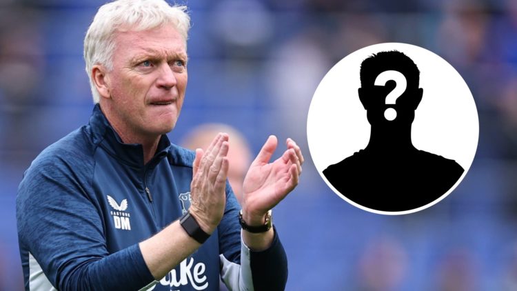 Everton manger David Moyes alongside a question mark inset.