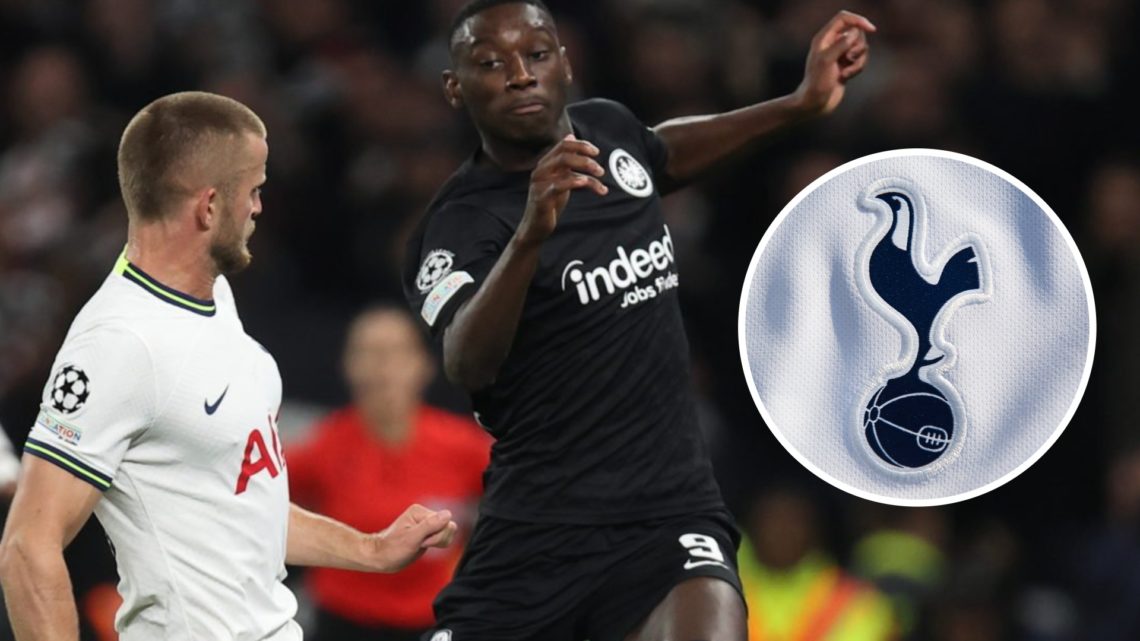 Randal Kolo Muani, Tottenham badge (inset)