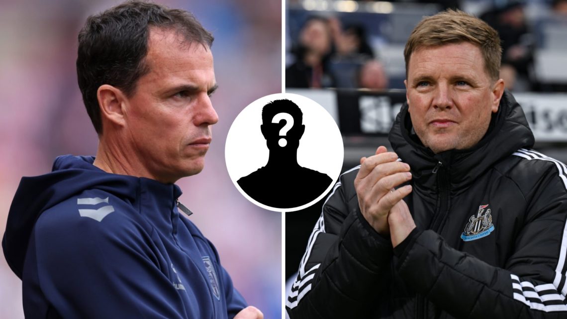 Regis Le Bris, Manager of Sunderland, looks on prior to the Premier League match between Sunderland and Brentford at Stadium of Light (Left) Newcas...
