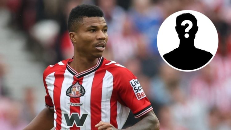 Reinildo Mandava of Sunderland is seen during the Premier League match between Sunderland and Brentford at Stadium of Light (Left) Mystery (Right).