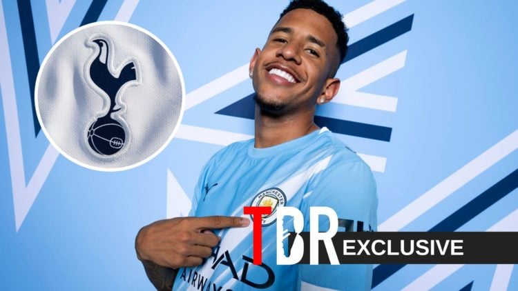 Savinho of Manchester City poses for a portrait during the official UEFA Champions League 2025/26 portrait session (Right) The Tottenham Hotspur cl...