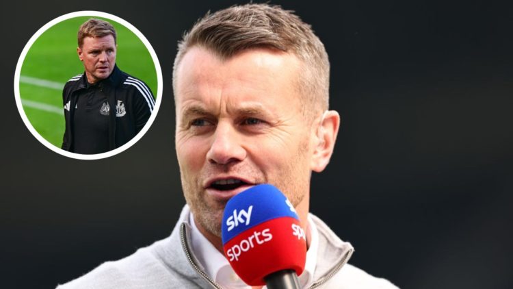 Shay Given doing punditry (right) and Eddie Howe managing Newcastle (left)